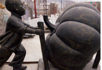 泰州精致男孩铜雕