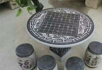 泰州公园景观石桌凳雕塑