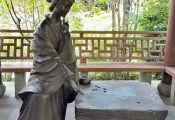 泰州艺术精灵西施下棋情景雕塑