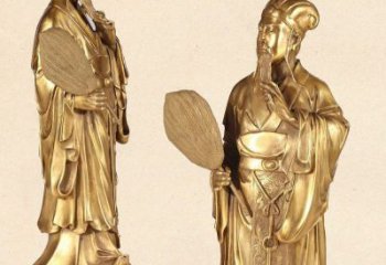 泰州中领雕塑专业铸造诸葛亮铜雕