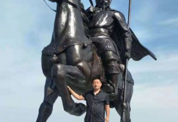 泰州以古代骑马将军为灵感的铜雕