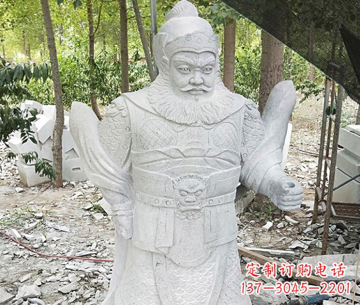 泰州古代人物关公石雕