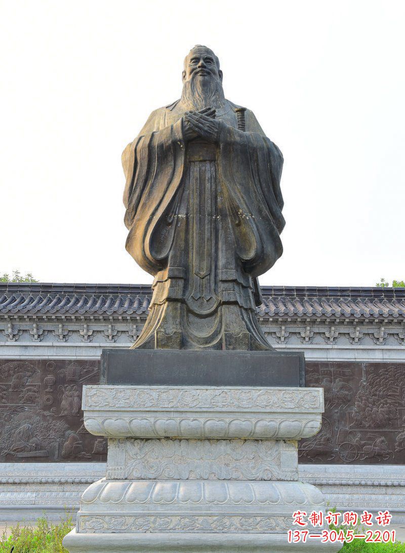 泰州古代人物孔子铜雕 (2)