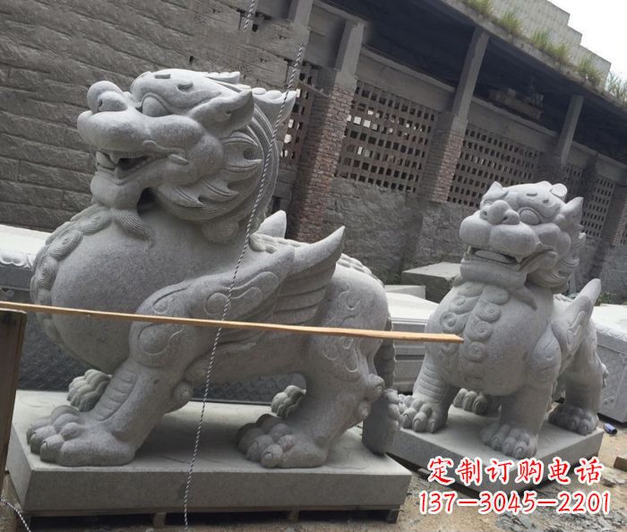泰州古代神兽大理石貔貅石雕