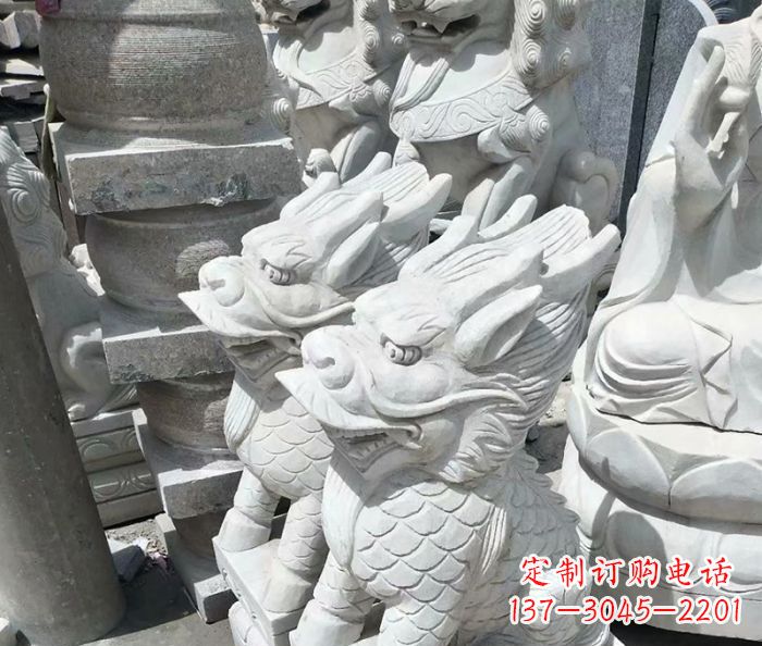 泰州古代神兽大理石麒麟石雕 (3)