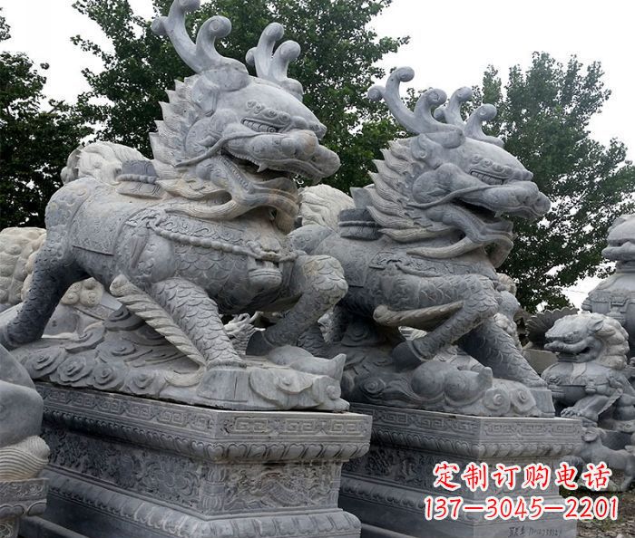 泰州古典精美麒麟雕塑