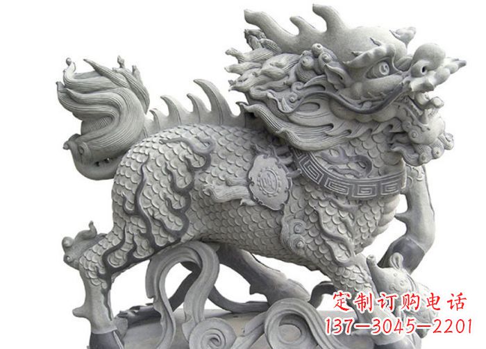 泰州古代神兽麒麟石雕 (3)