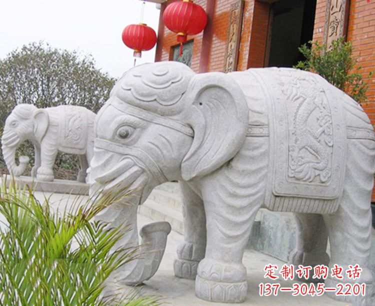 泰州传统古典石雕大象