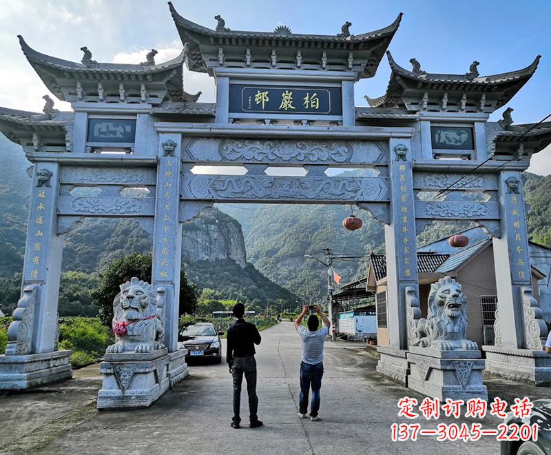泰州古典牌坊石雕塑