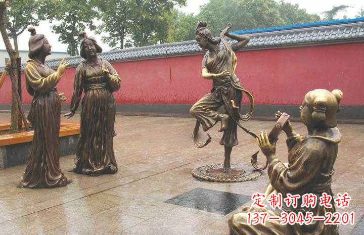 泰州古代仕女铜雕
