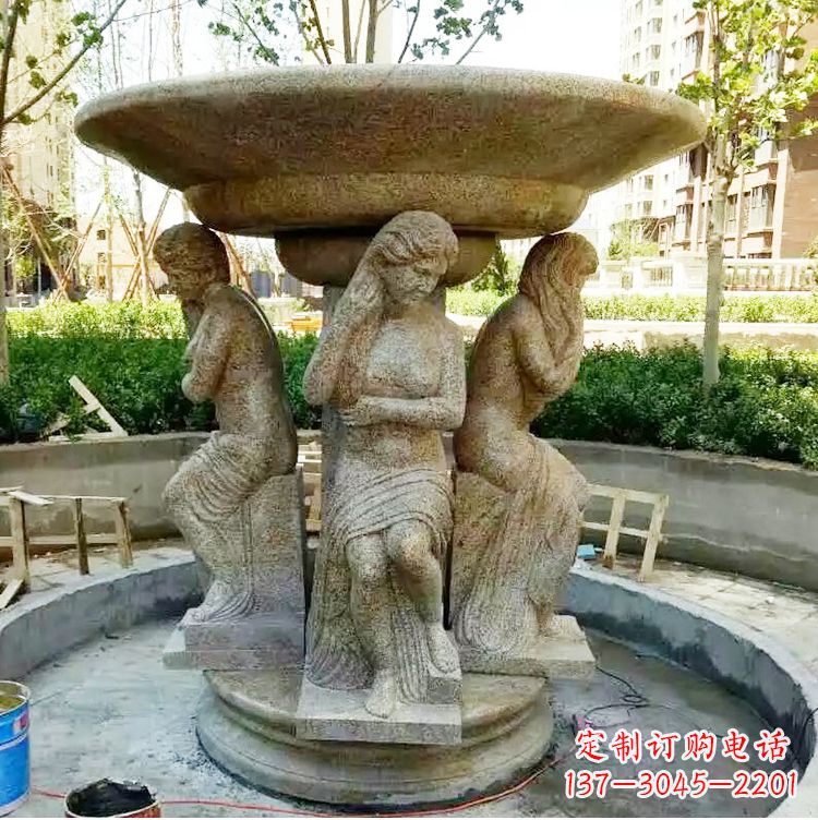 泰州古典石雕喷泉精美雕塑