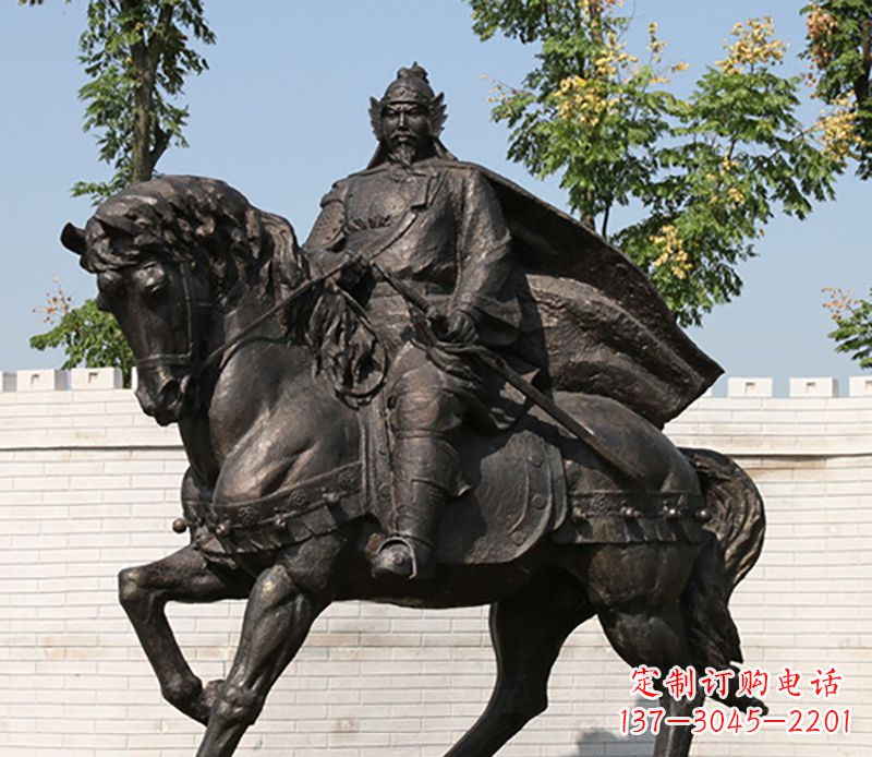 泰州古人骑马铜雕