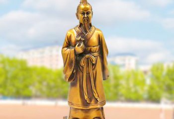 泰州古代神医纯铜扁鹊雕像