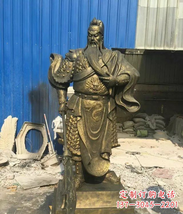 泰州精美雕刻的关公铜雕