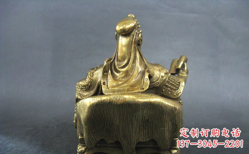 泰州关公读春秋武财神铜雕