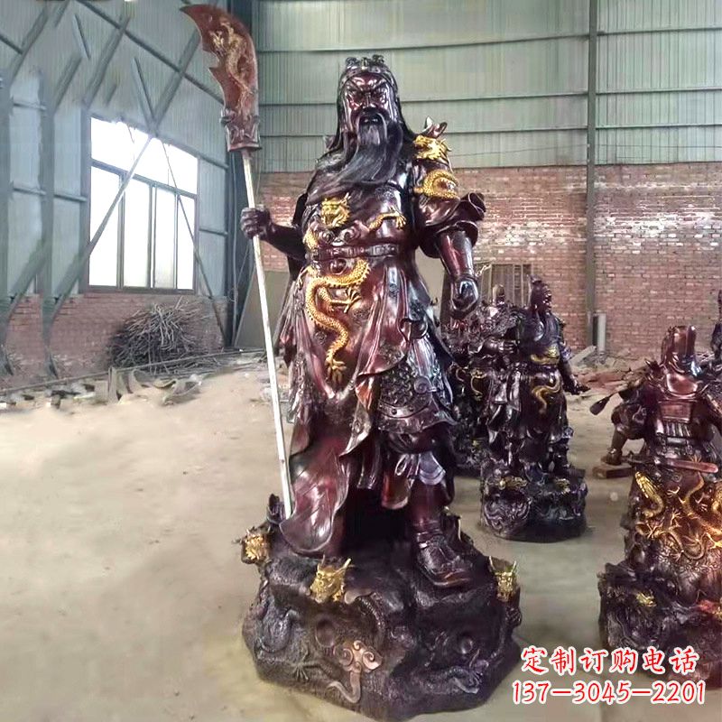 泰州国际级铜雕作品--关公关二爷神像