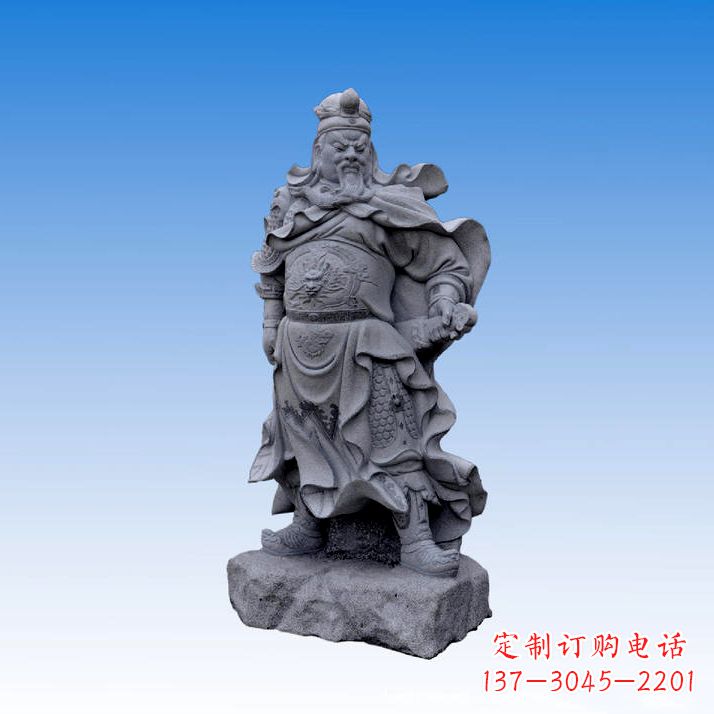 泰州中领雕塑制作的精美关公青石石雕