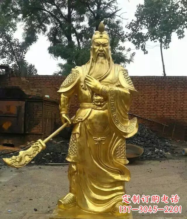 泰州关公提刀武财神铜雕 (5)