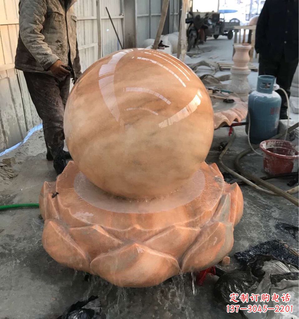 泰州观音风水球定制雕塑