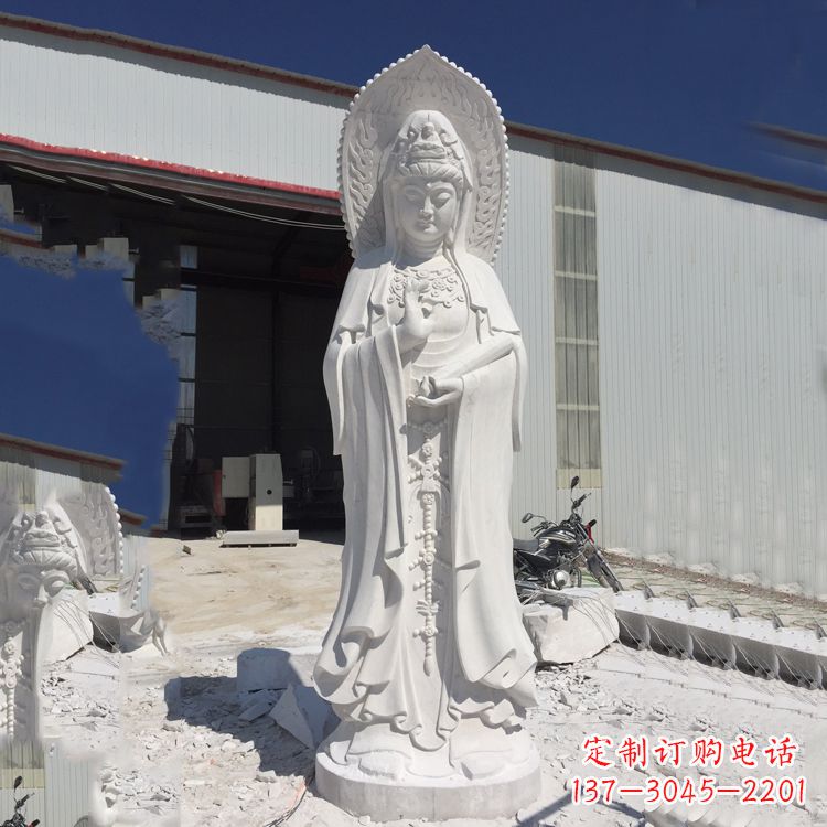 泰州观音大理石雕塑,让你的家居更具仪式感