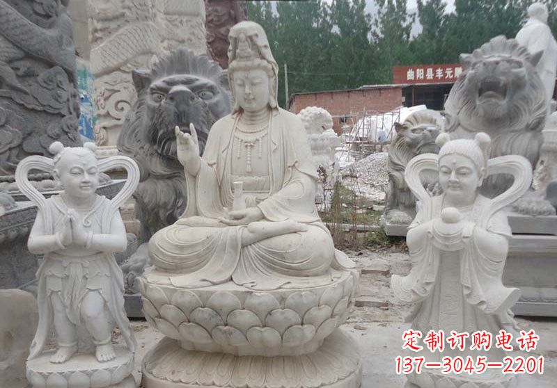 泰州观音菩萨善财童子和龙女雕塑