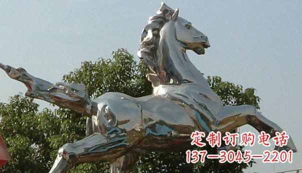 泰州精美不锈钢奔马雕塑