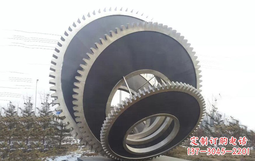 泰州大型不锈钢齿轮雕塑