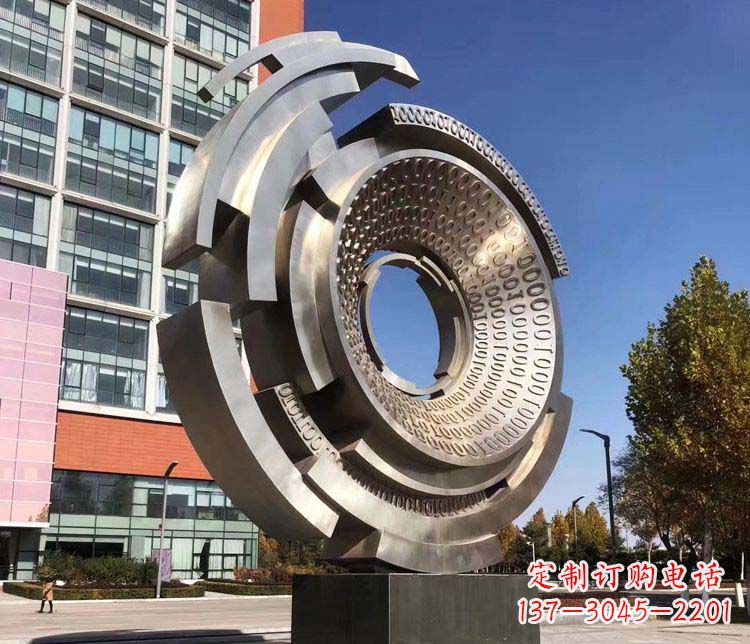 泰州广场不锈钢齿轮雕塑1