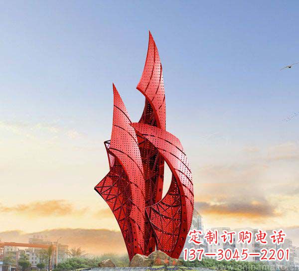 泰州不锈钢抽象船帆雕塑