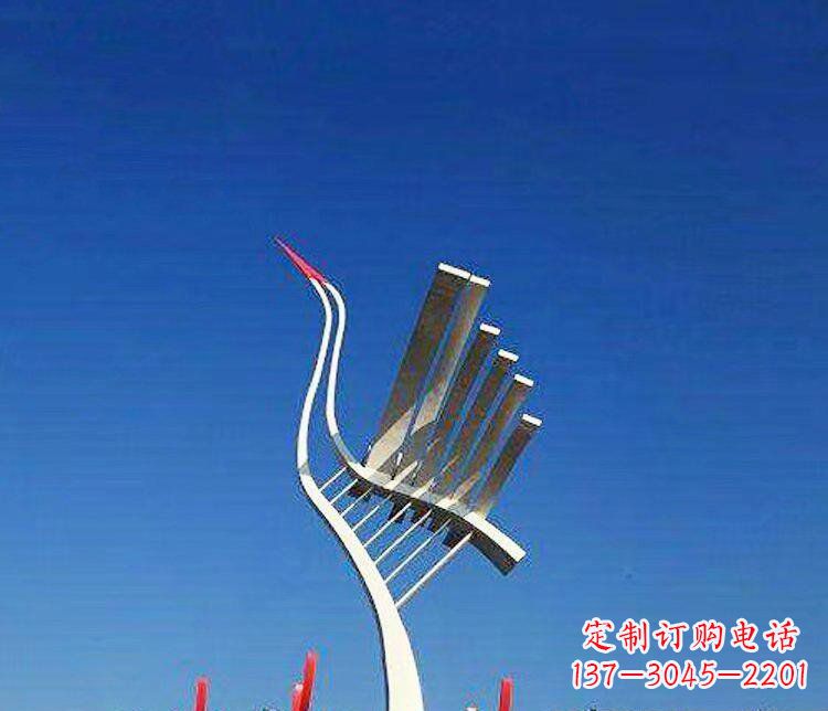泰州丹顶鹤景观雕塑,完美定制