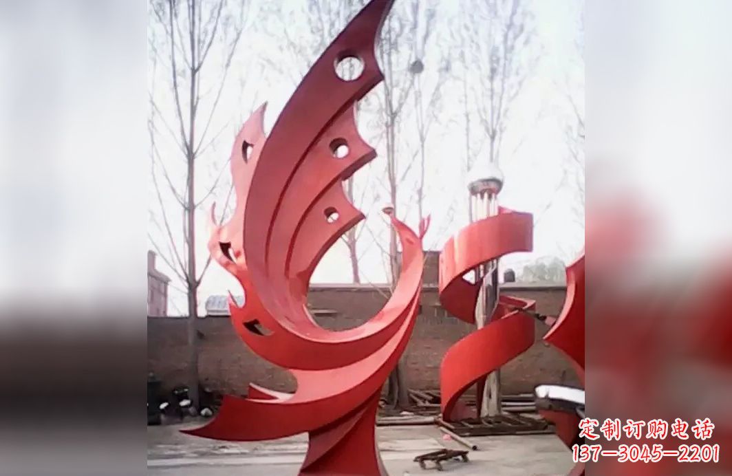 泰州广场不锈钢抽象凤凰雕塑