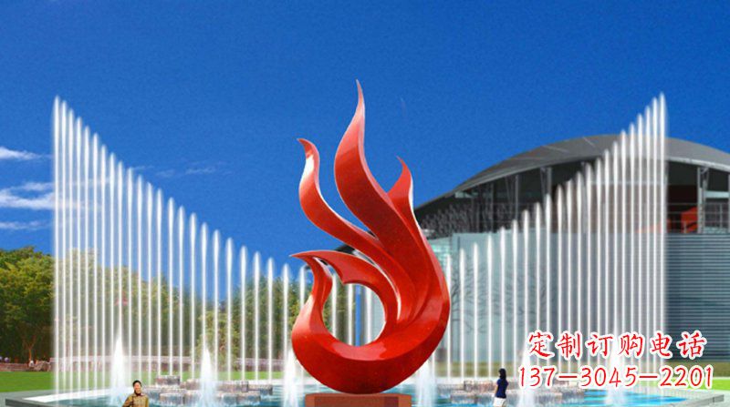 泰州广场不锈钢抽象凤凰景观雕塑