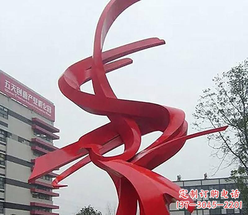 泰州不锈钢抽象飘带雕塑