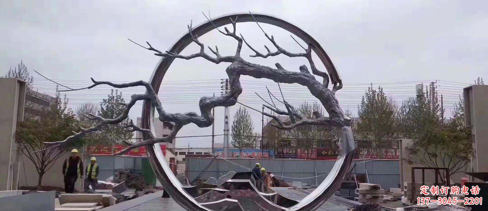 泰州精致不锈钢抽象树枝雕塑