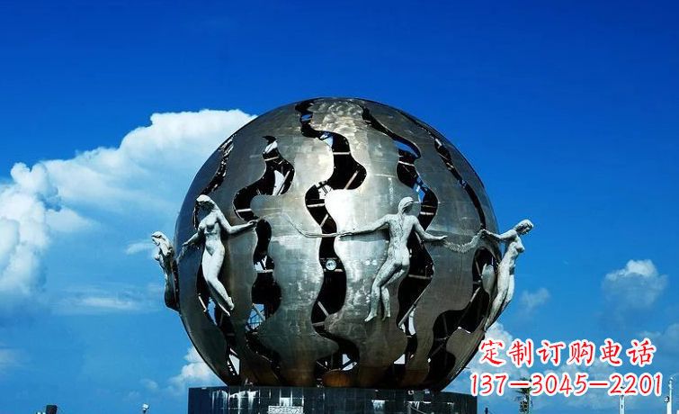 泰州中领雕塑:不锈钢地球雕塑
