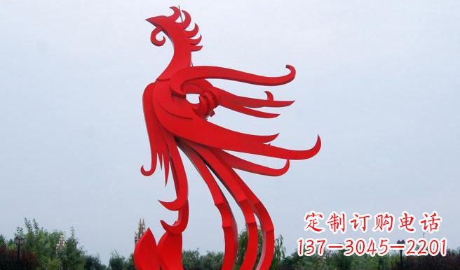 泰州中领雕塑制作的精美不锈钢凤凰雕塑