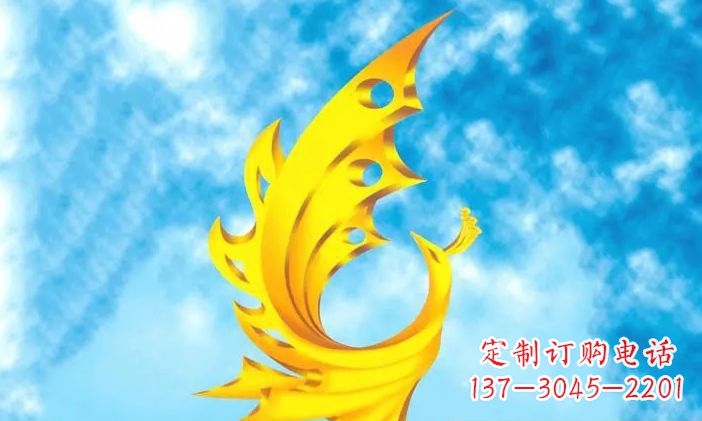 泰州中领雕塑-不锈钢凤凰雕塑