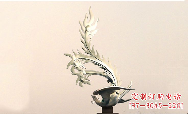 泰州精致的不锈钢凤凰雕塑