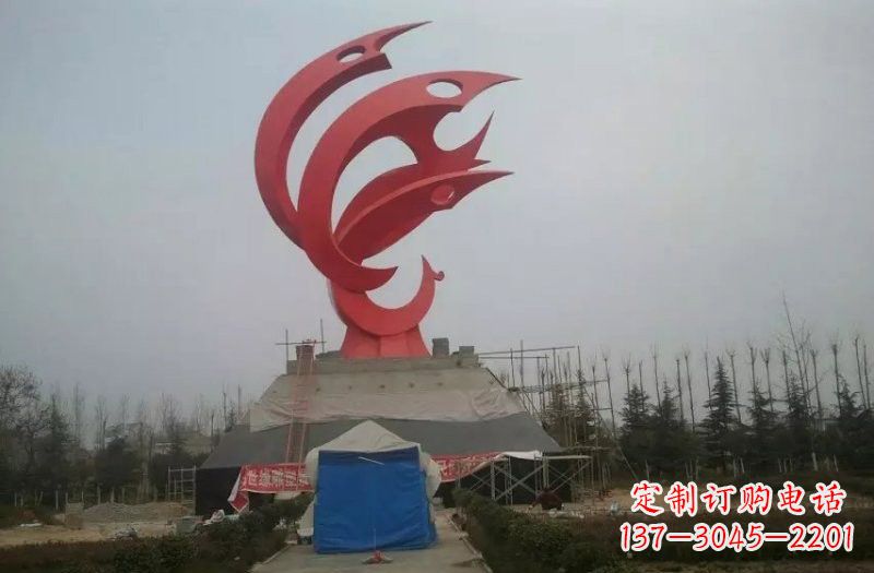 泰州优雅精致的不锈钢凤凰雕塑