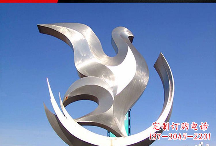 泰州雕刻工艺制作的精美不锈钢鸽子摆件