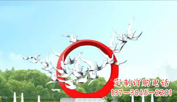 泰州华丽优雅的不锈钢鸽子雕塑