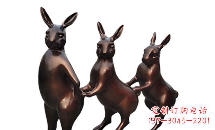 泰州天马行空的不锈钢光面兔子雕塑