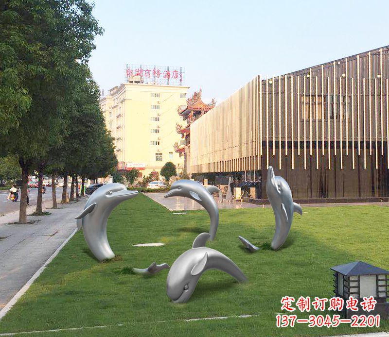 泰州艺术雕塑“海豚”摆件