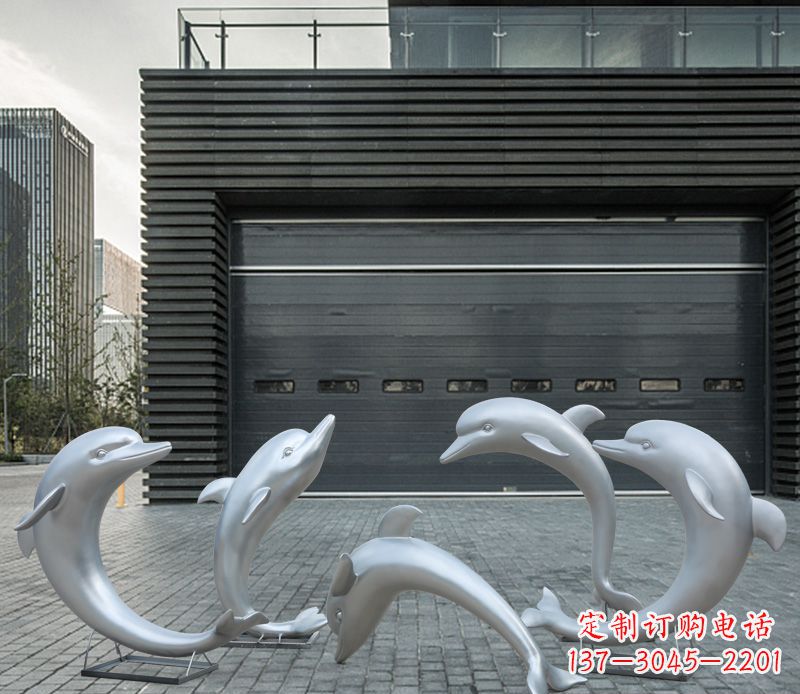 泰州中领雕塑出品,令人惊叹的不锈钢海豚雕塑