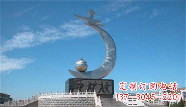 泰州广场不锈钢和平鸽和蜜桃雕塑