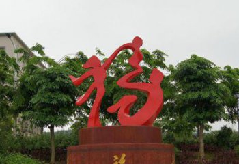 泰州精致大气的不锈钢抽象福字雕塑