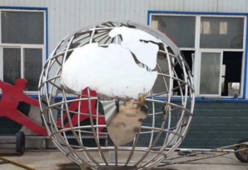 泰州中领雕塑制作专业不锈钢地球仪景观雕塑