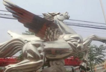 泰州流畅优美的不锈钢飞马雕塑