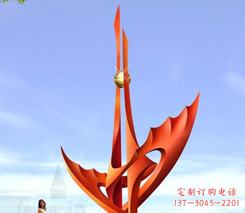 泰州不锈钢火炬抽象雕塑