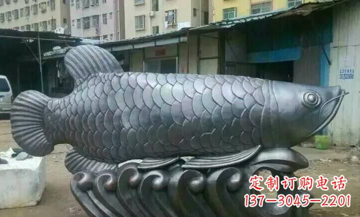 泰州精雕细琢的不锈钢金龙鱼雕塑